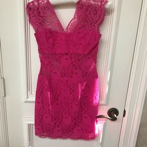 BCBG MaxAzria Sleeveless Lace Dress 0